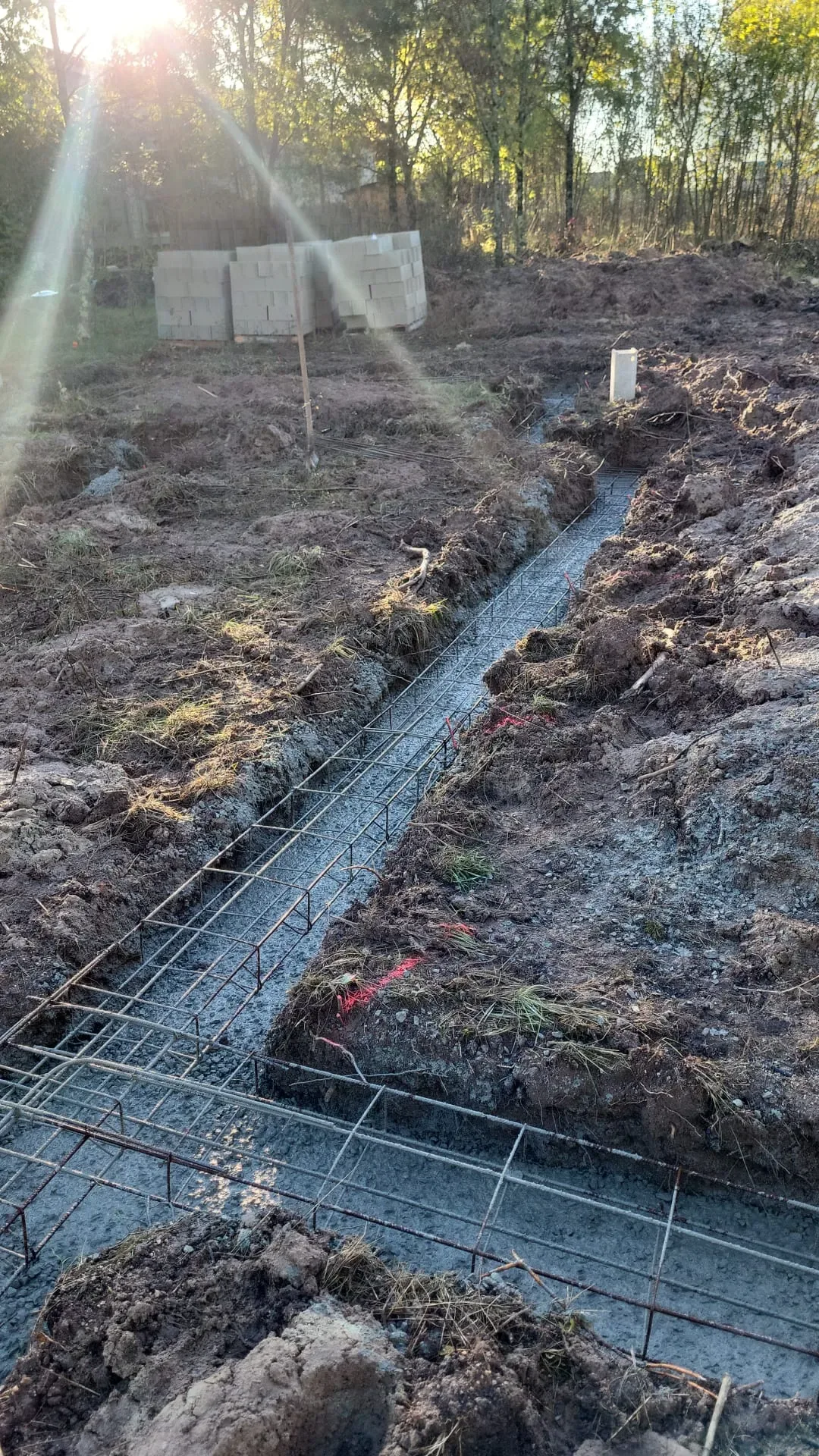 Fondations villa moderne, photographie 2 du chantier