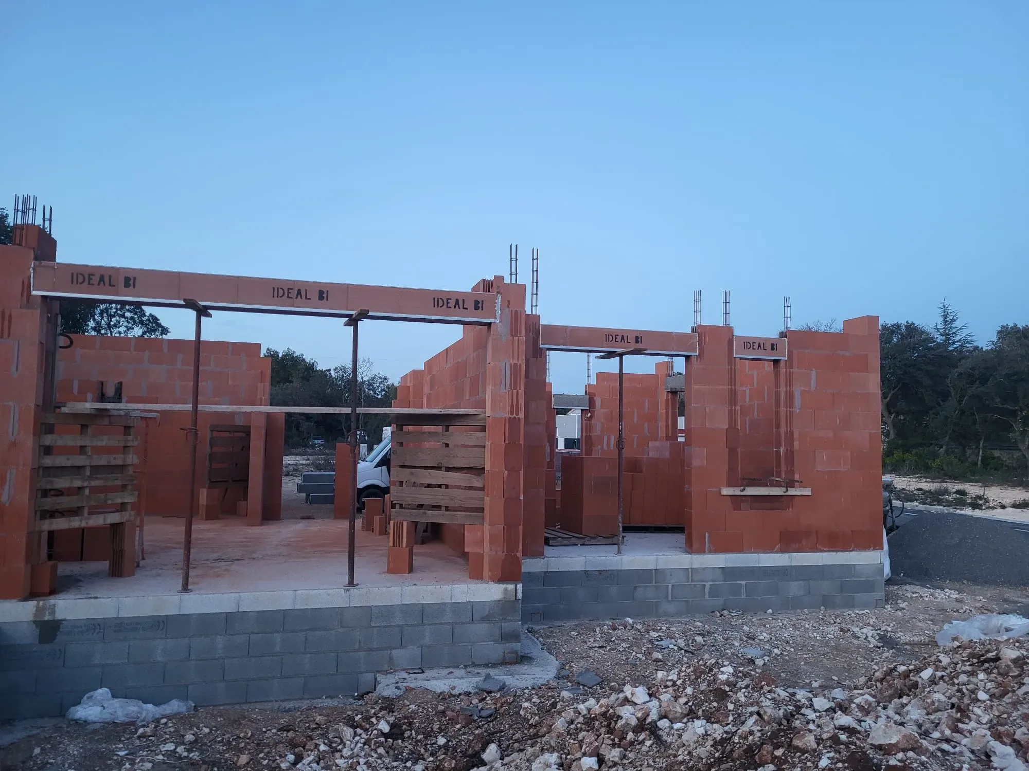 Maison traditionnelle briques, photographie 4 du chantier